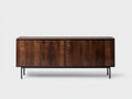 Credenza 185×44×80 cm - legno marrone e metallo nero - stile industriale moderno per sala da pranzo