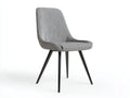 Sedia da pranzo 58×60×86 cm - tessuto grigio e metallo nero - design moderno per sala da pranzo