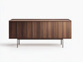 Credenza in legno e metallo 190×40×82 cm - marrone/nero - buffet lineare per sala da pranzo