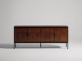 Credenza 190×45×82 cm - legno marrone e nero - stile moderno per sala da pranzo
