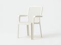Sedia da pranzo balcone 56×58×85 cm in polipropilene bianco - design traforato ergonomico con braccioli