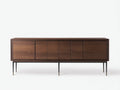Credenza 200×42×78 cm - legno marrone/nero - design moderno per sala da pranzo